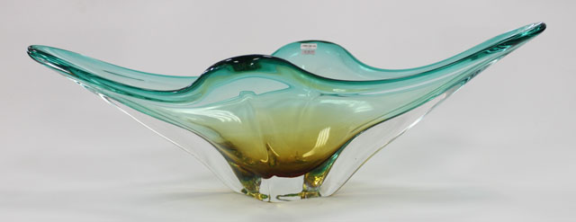 手造硝子逸品花器・横から